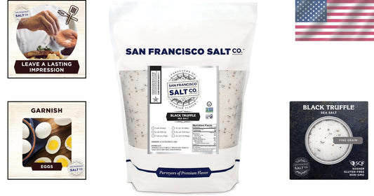 1lb Handcrafted Italian Black Truffle Sea Salt - Transform Everyday Dishes