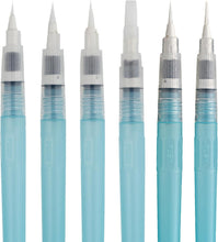 Load image into Gallery viewer, Eco-Friendly Zig Water Brush Pen Set - 6 Flexible Nylon Tips for Watercolor