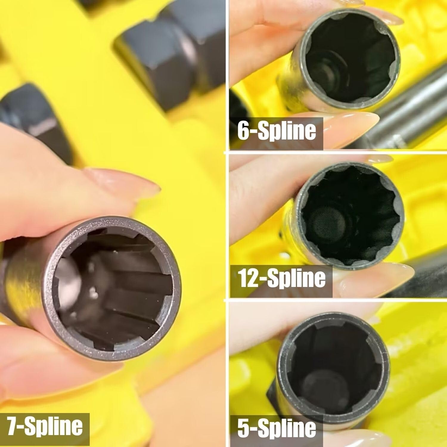 Heavy-Duty Chromoly Spline Lug Nut Socket Set for Effortless Removal