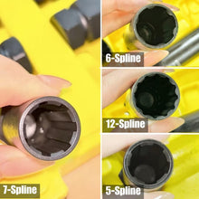 Load image into Gallery viewer, Heavy-Duty Chromoly Spline Lug Nut Socket Set for Effortless Removal