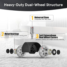 Load image into Gallery viewer, Premium Office Chair Caster Wheels - 5 Pack, 2.5 Inch, Quiet Glide Technology