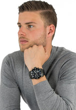 Load image into Gallery viewer, Men's Pro Diver Chronograph Watch - Black Stainless Steel, 200m Water Resistant