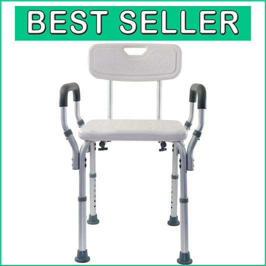 Rust-Resistant Shower and Bath Chair with Contoured Back – Safe & Comfortable