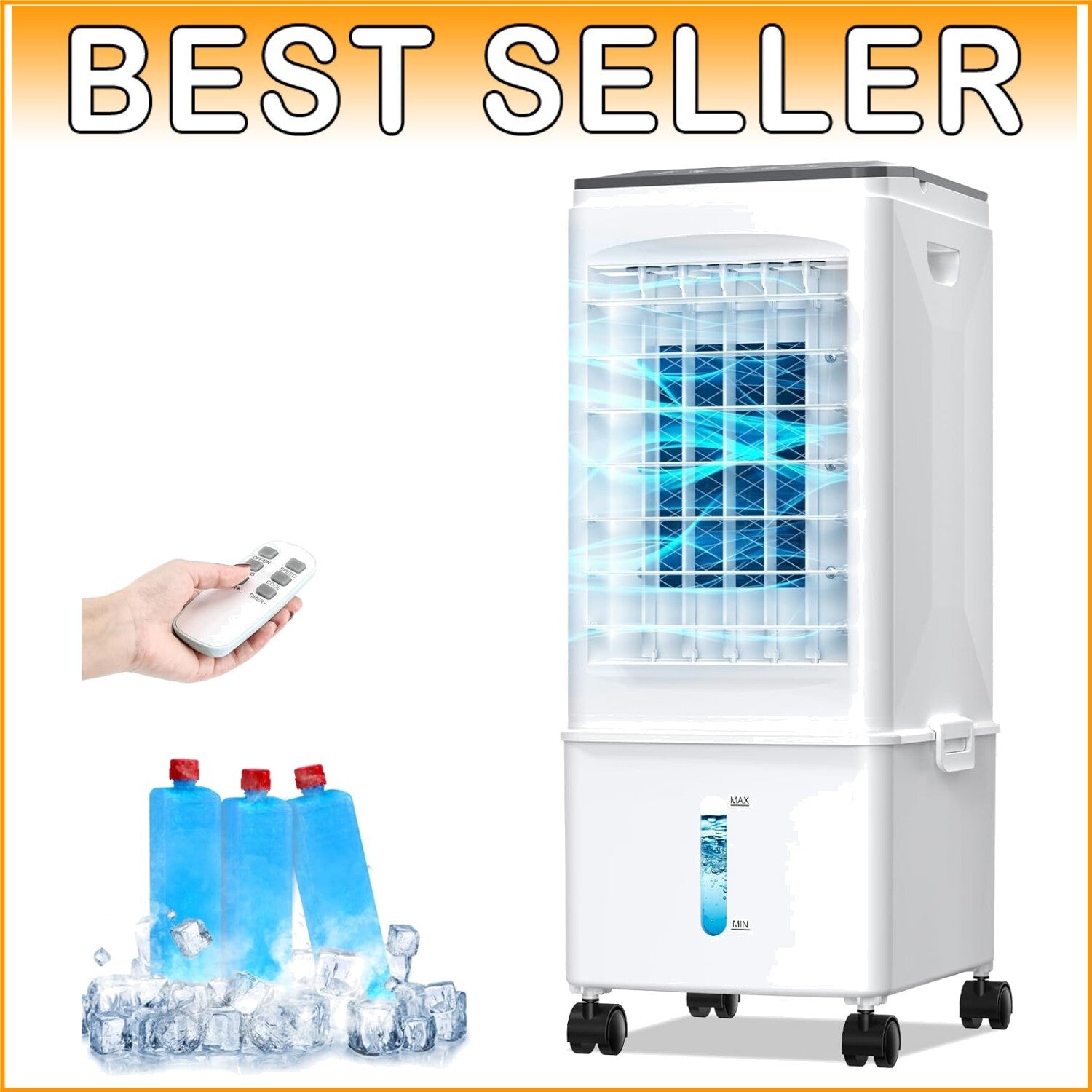 Energy-Saving 2025 Portable AC - 2.5 Gal Tank & Remote Control Convenience