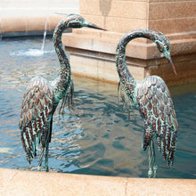 Load image into Gallery viewer, Large Standing Crane Statues - Beautiful Bird Yard Art for Garden Display