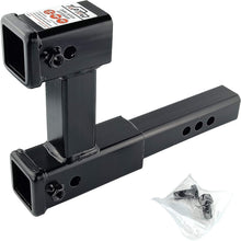 Load image into Gallery viewer, Versatile Dual Trailer Hitch Extender: Adjustable &amp; Anti-Rattle for 2" Receivers