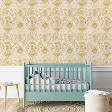 Load image into Gallery viewer, Saffron Sun Peel &amp; Stick Damask Wallpaper - Effortless Home Transformation