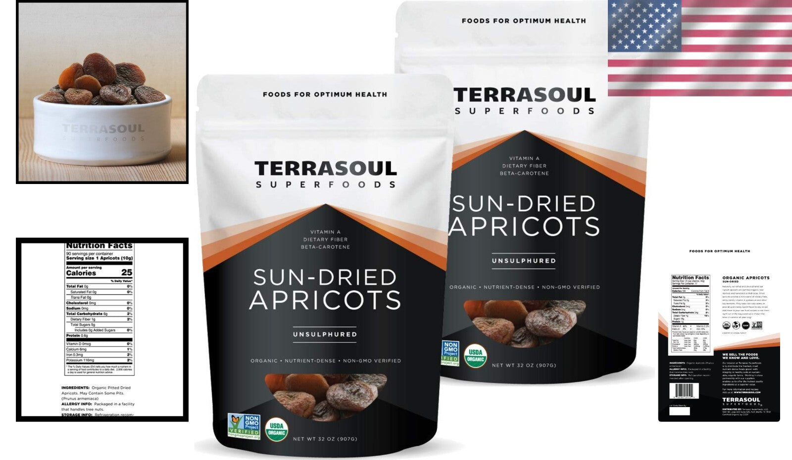 Delicious 4 Lbs Organic Apricots - Non-GMO, Sun-Dried, Gluten-Free Snack