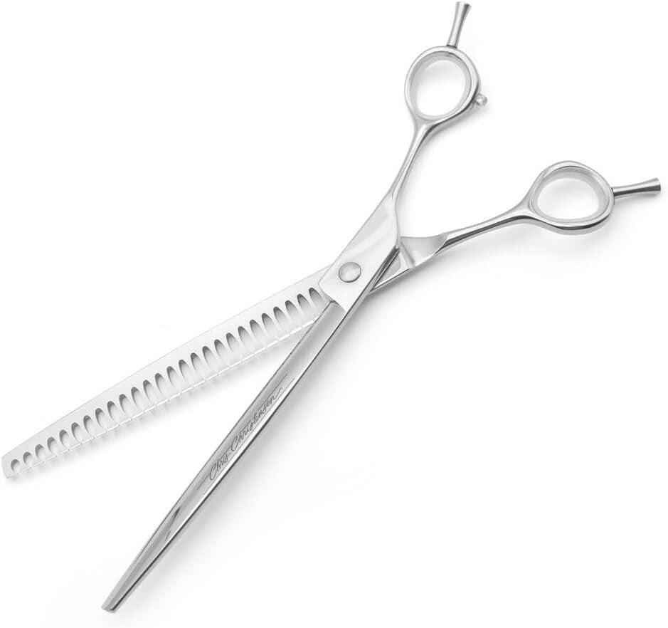 Ergonomic 4-Piece Grooming Shears Set with Convex Blades for Smooth Finishes