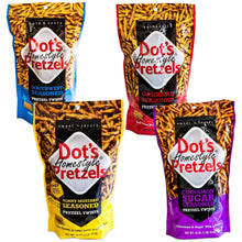Load image into Gallery viewer, Indulge in Dot's Cinnamon Sugar and Honey Mustard Pretzel Twists - Snack Delight