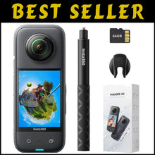 Load image into Gallery viewer, Stunning 360 Action Camera with 5.7K HDR Video, Invisible Selfie Stick &amp; 4K Mode