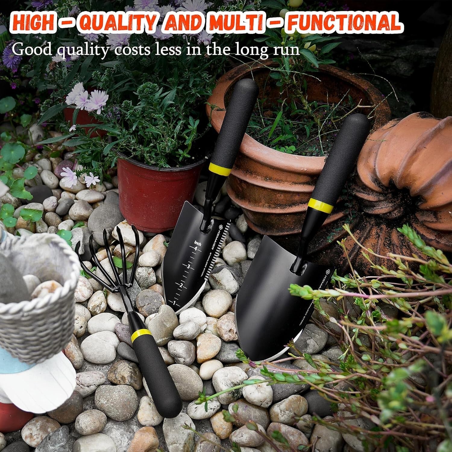 Ergonomic Heavy-Duty Garden Tool Set - Perfect for Digging & Transplanting