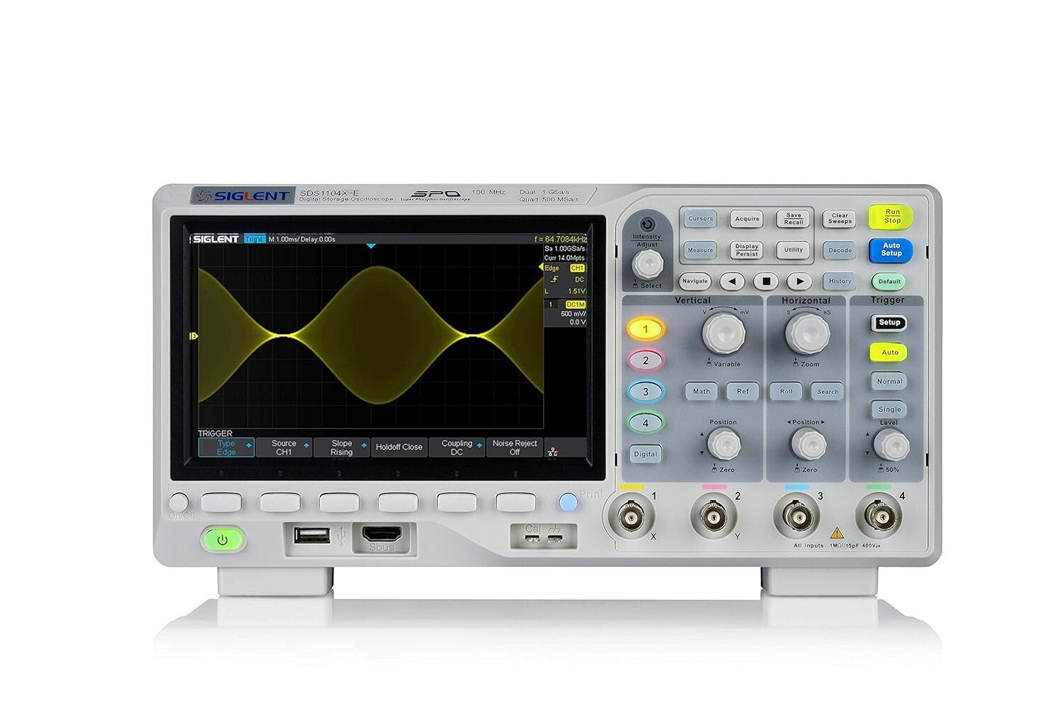 High-Fidelity 100MHz Digital Oscilloscope with 4 Channels & Advanced Triggering