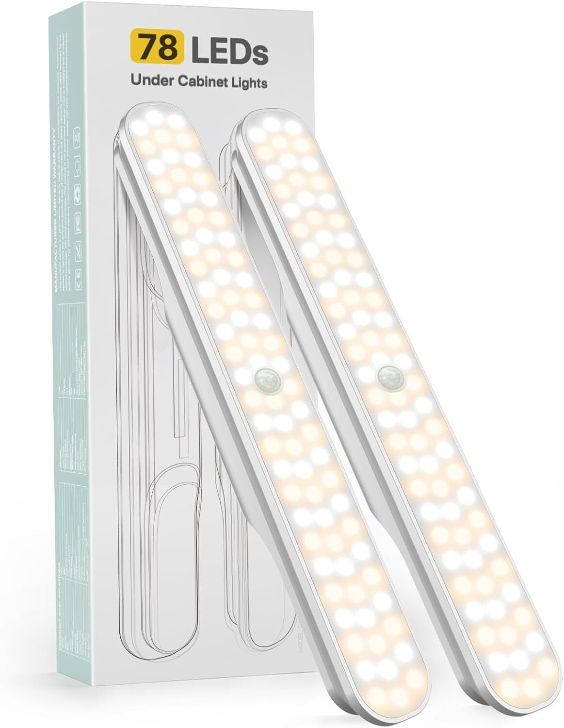 Energy-Efficient Motion Sensor Lights - 78 LEDs for Easy Indoor Illumination