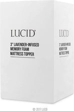 Load image into Gallery viewer, Enhanced Sleep with Twin XL 3-Inch Lavender Infused Memory Foam Mattress Topper