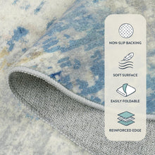 Load image into Gallery viewer, Stylish 4x6 Washable Abstract Rug - Soft Faux Wool for Living Room &amp; Bedroom