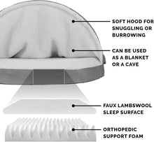 Load image into Gallery viewer, Burrowing Cave Style 35" Orthopedic Dog Bed - Perfect for Dogs up to 50 lbs