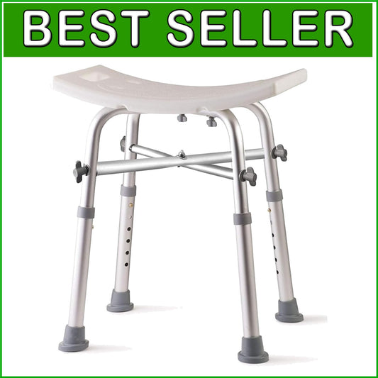 Compact Shower Chair for Seniors - Adjustable Height with Heavy Duty Support
