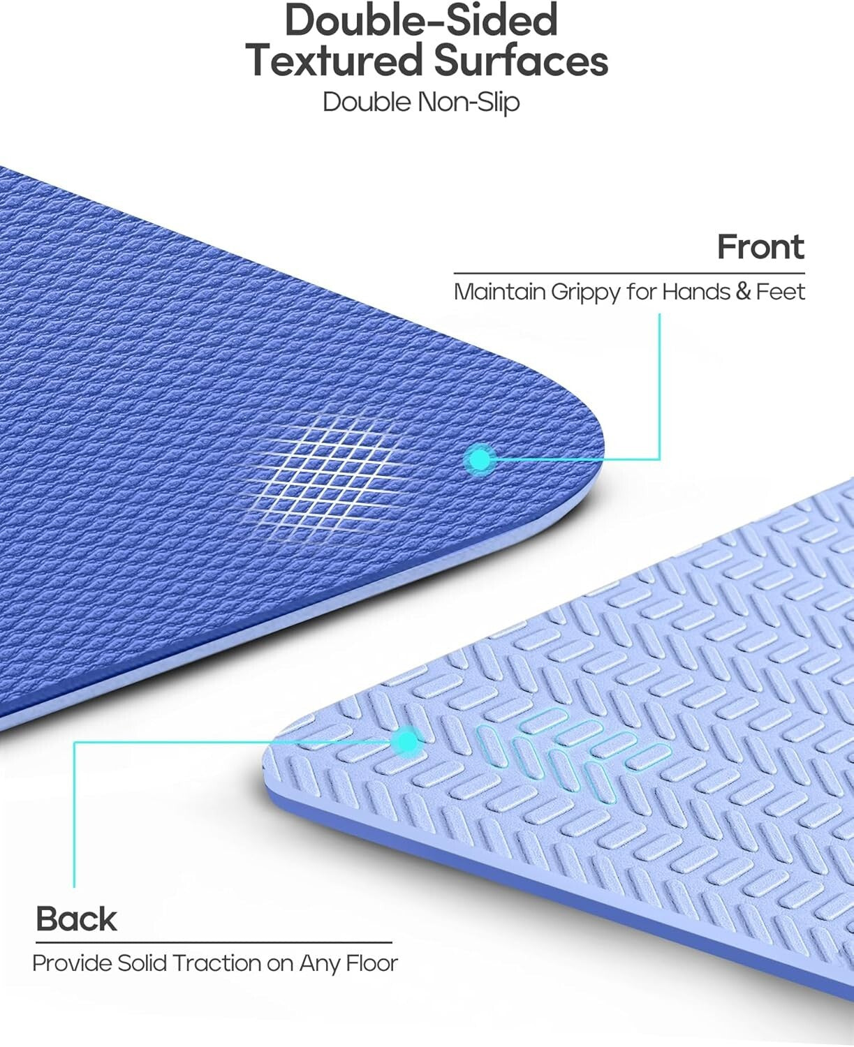 Extra Large Non-Slip Yoga Mat - Eco-Friendly 72"x26" for All Practice Levels