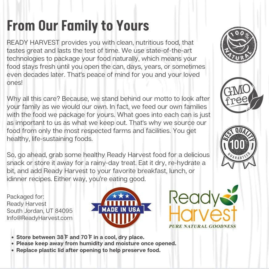 25-Year Shelf Life Freeze-Dried Spinach - Perfect for Camping & Survival Kits