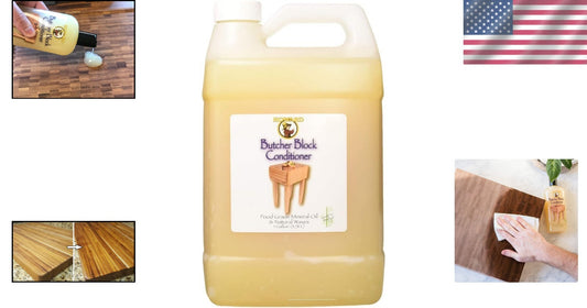 Premium Food Safe Wood Conditioner - 128 oz Butcher Block & Cutting Board Care