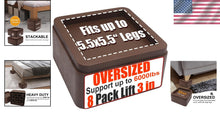 Load image into Gallery viewer, Stackable Bed &amp; Furniture Risers - Heavy Duty 6000lbs Capacity for Every Room