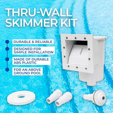 Load image into Gallery viewer, Complete Above Ground Pool Thru-Wall Skimmer with Flexible Vacuum Hose Adapter