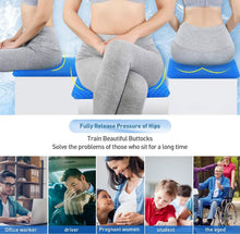 Load image into Gallery viewer, Breathable Large Gel Seat Cushion for Office, Car, &amp; Wheelchair Use - 19.7''