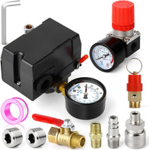 Load image into Gallery viewer, Compact Air Compressor Pressure Switch with Regulator &amp; Complete Accessory Kit