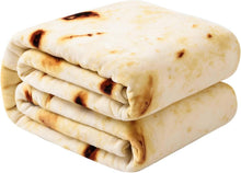 Load image into Gallery viewer, Realistic Tortilla Blanket 120” - Soft, Washable Flannel for Home &amp; Travel