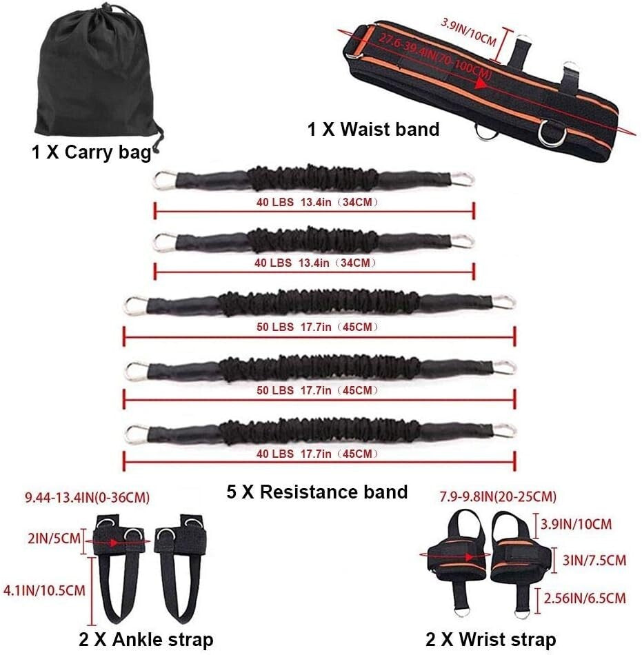 Ultimate 250lb Resistance Strap System for Boxing, MMA & Speed Training Success