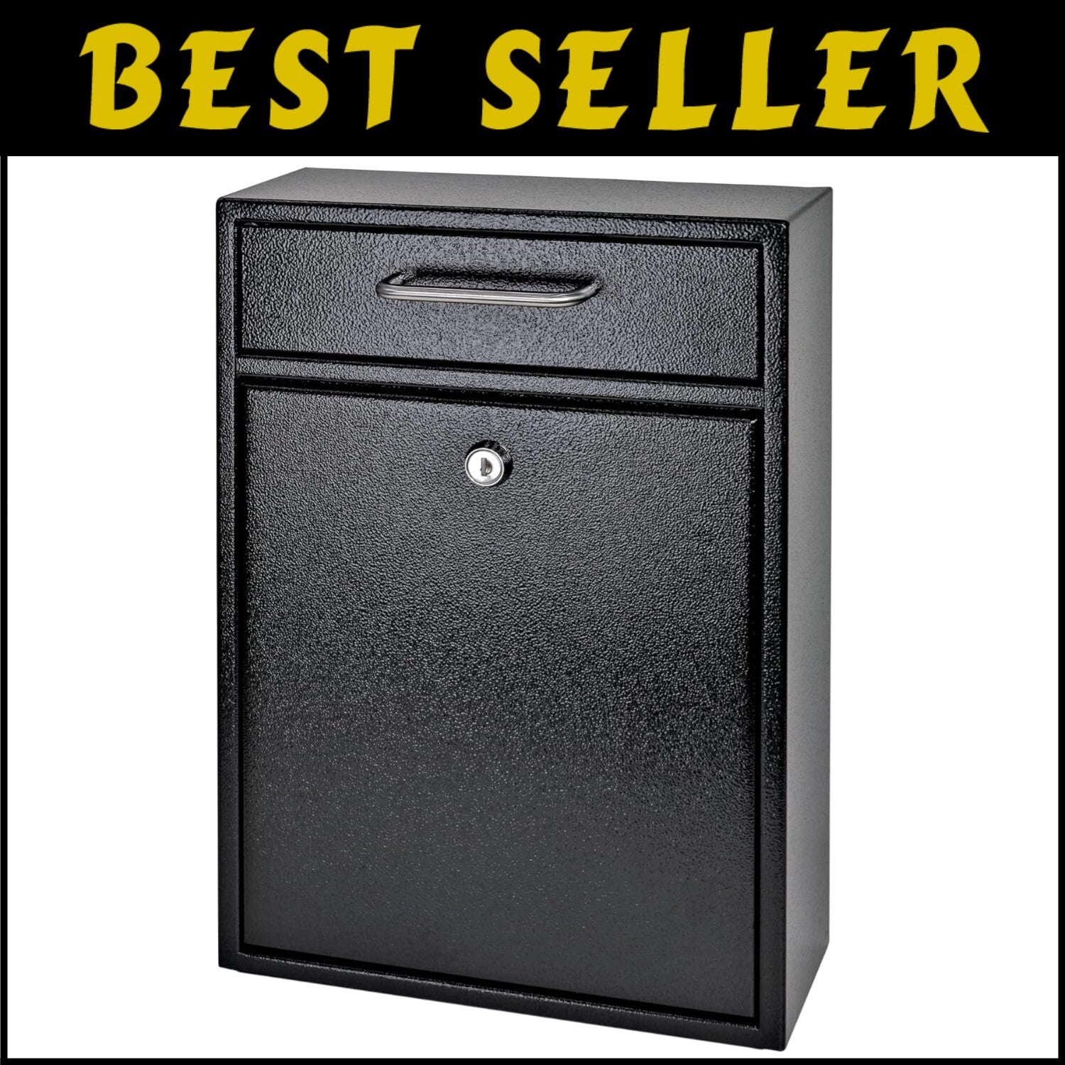 High Security Wall-Mounted Mailbox - Durable Steel Locking Drop Box for Offices