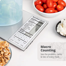 Load image into Gallery viewer, Precision Nutrition Scale for Accurate Meal Planning &amp; Macro Counting - Silver