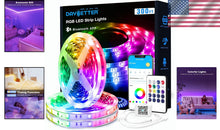 Load image into Gallery viewer, Vibrant App-Controlled RGB LED Strip Lights - 300ft for Bedroom &amp; Party Decor