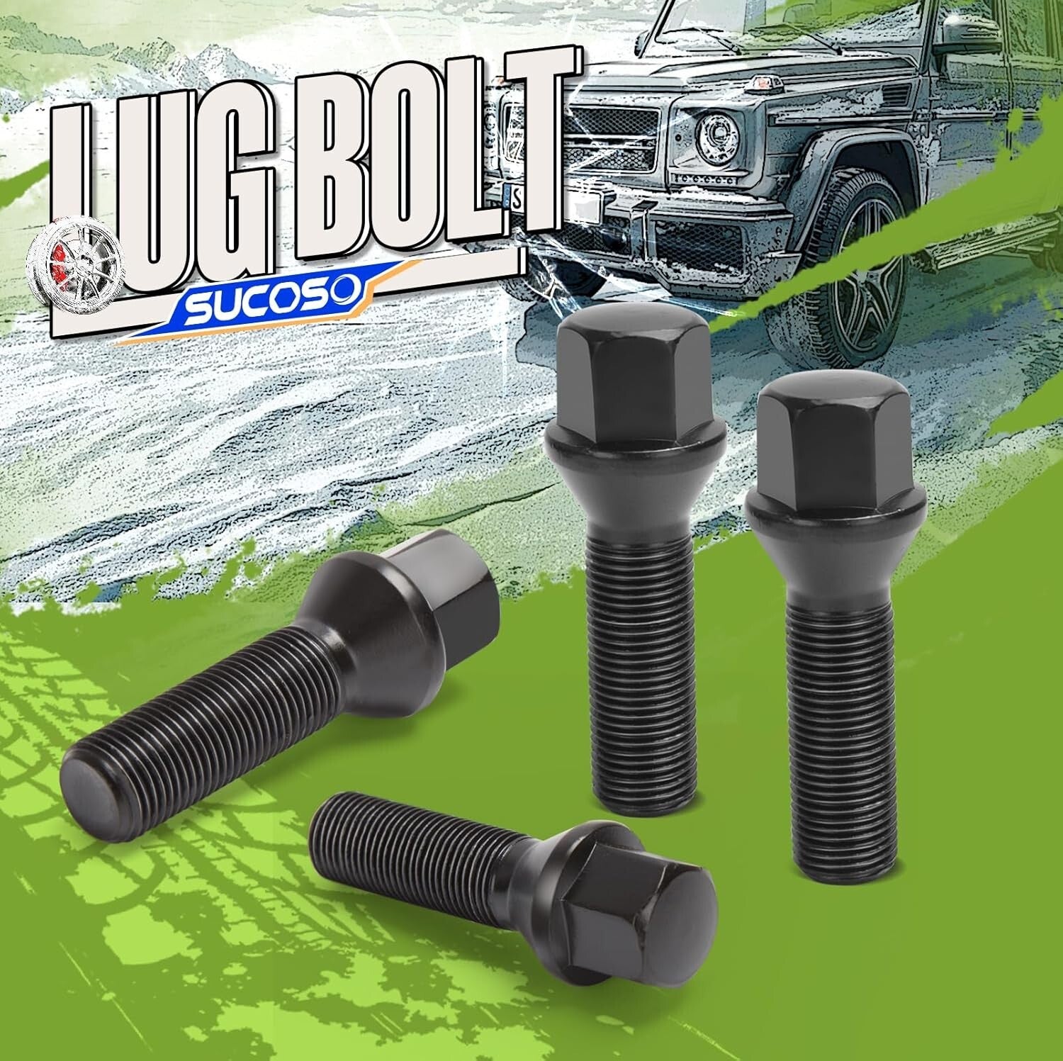 Corrosion-Resistant M14x1.25 Lug Bolts for BMW - Easy Installation, 20pcs