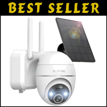 Load image into Gallery viewer, Color Night Vision Solar Security Camera with Adjustable Features for Outdoors