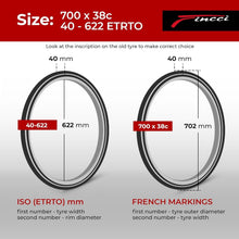 Load image into Gallery viewer, 700x38c Foldable Bike Tires - Antipuncture Protection for Enhanced Performance