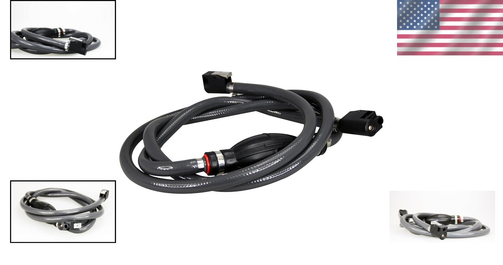 7ft Ethanol-Compatible Fuel Hose with Alcohol Resistant Material & Rubber Primer