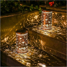 Load image into Gallery viewer, Unique Bee Solar Lanterns 2 Pack - Bronze Decorative Lights for Your Yard