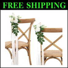 Load image into Gallery viewer, Beautifully Handmade Pew Flowers with Eucalyptus for Wedding Aisle Decoration