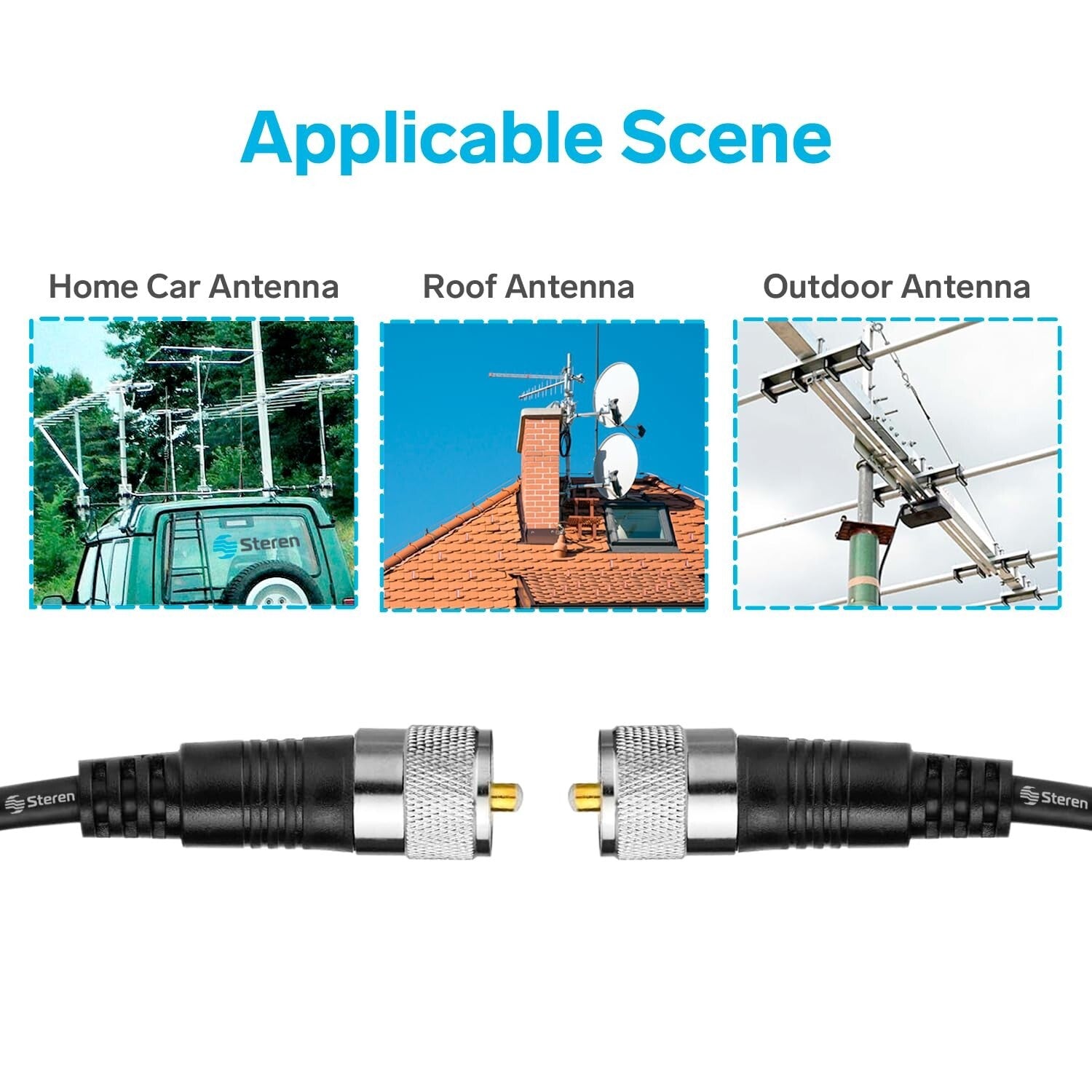 Durable 100 ft RG8X Coax Cable for Indoor/Outdoor Radio Installations