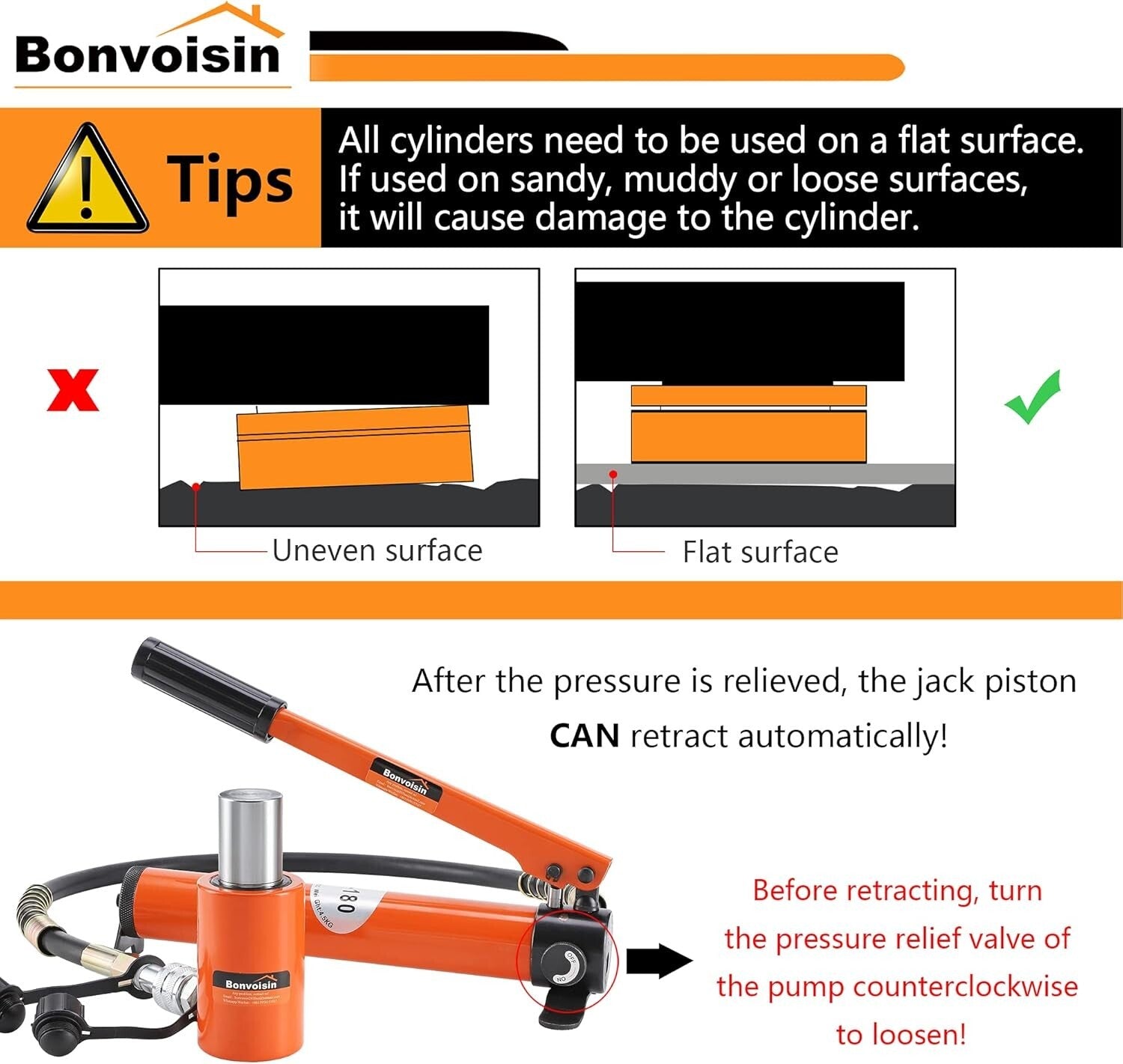 Efficient 20T Porta Power Hydraulic Jack with 2" Stroke for Industrial Use