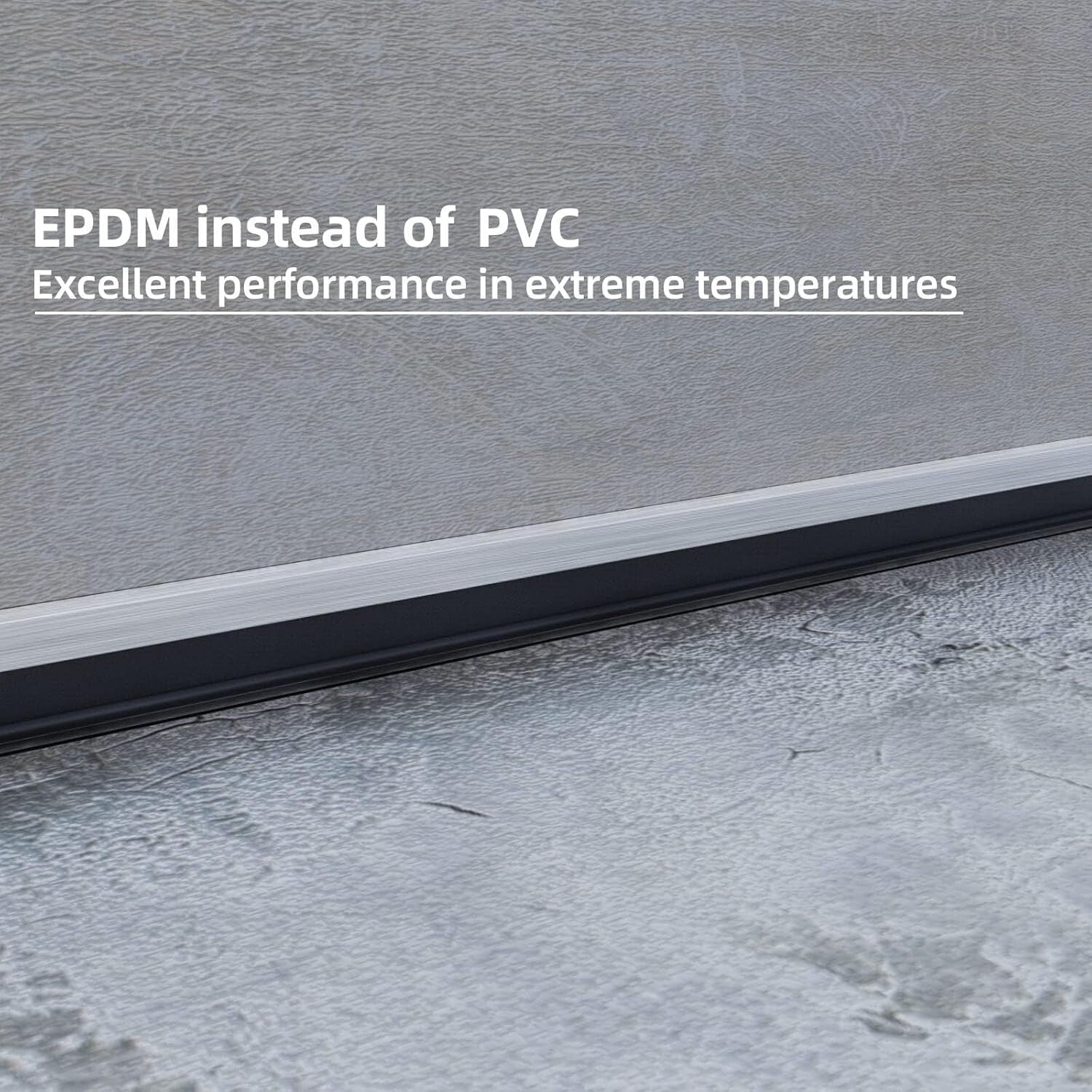 Universal 10ft Garage Door Weather Stripping Kit with EPDM Rubber & Brush Seal