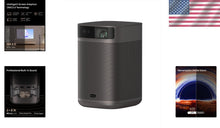 Load image into Gallery viewer, Compact 1080P Projector with 2X8W Speakers &amp; Auto Focus for Ultimate Flexibility