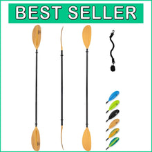 Load image into Gallery viewer, Premium 90.5in Aluminum Alloy Kayak Paddle with Leash &amp; Drip Rings