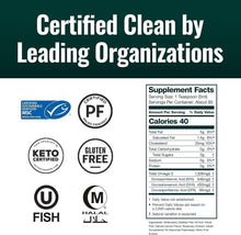 Load image into Gallery viewer, Sustainable Pure Omega 3 Fish Oil - Lab Tested, 1,326 mg EPA/DHA - 16 Oz Glass