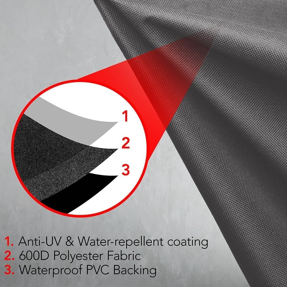 Adjustable Heavy-Duty Grill Cover – 60-Inch Waterproof, Fits Weber & Charbroil