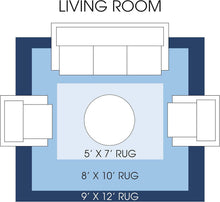 Load image into Gallery viewer, Luxurious Navy Blue/Brown Medallion Area Rug, 5'2"x7'4", for Cozy Living Spaces