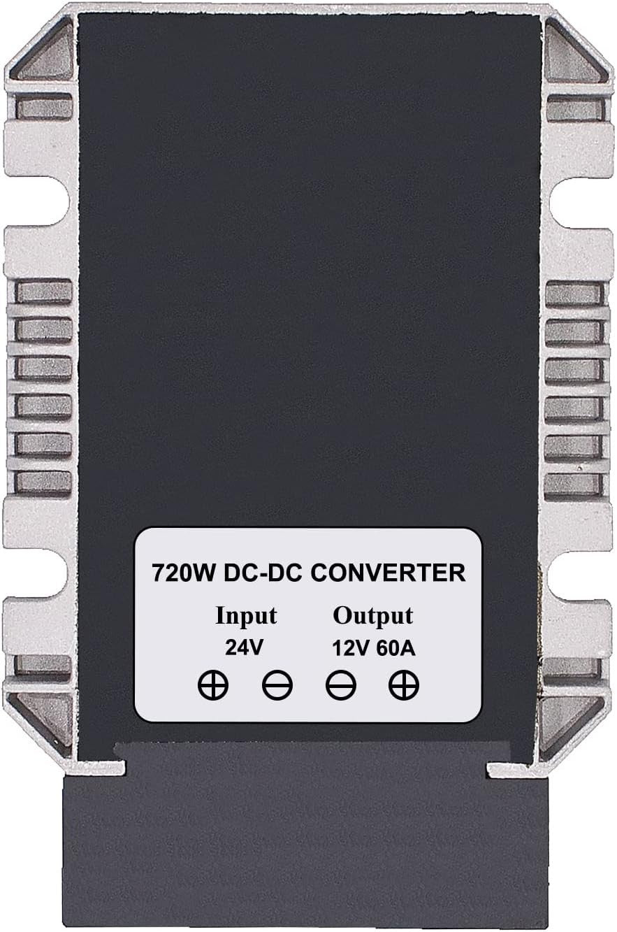 Waterproof 24V to 12V Buck Converter with 60A Output - Ideal for DIY Projects