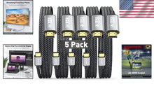 Load image into Gallery viewer, Premium 5 Pack USB-C to HDMI 4K Cable - Compatible with Mac, iPhone, Galaxy